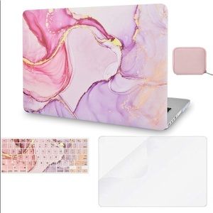 Girls Rose lavender marble MacBook Pro 13 inch Case 2022-2016